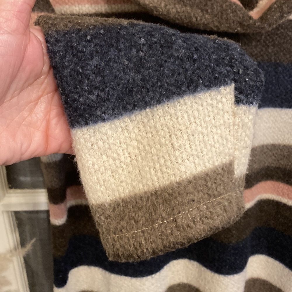 143 Story by Line Up Soft High Turtle Neck/Cowl Neck Striped Sweater - Picture 4 of 14